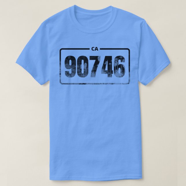 Kalifornien 90746 Zipcode T Shirt (Design framsida)