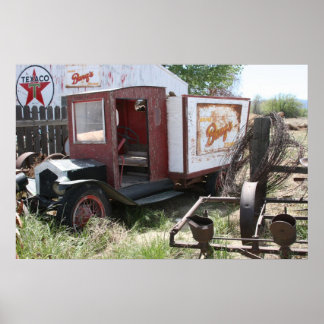 Kalifornien Abandoned Barq's Lastbil Poster