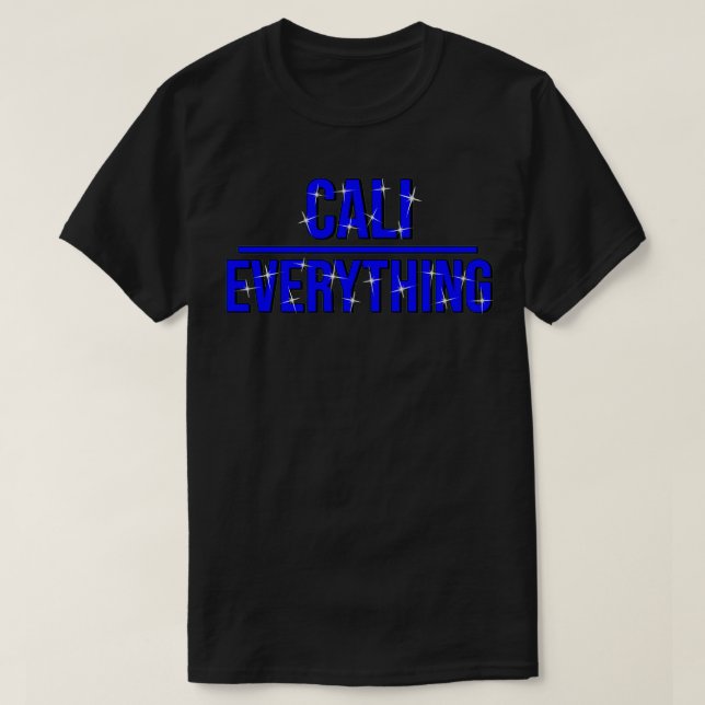 Kalifornien - alla stjärnor över allt t shirt (Design framsida)