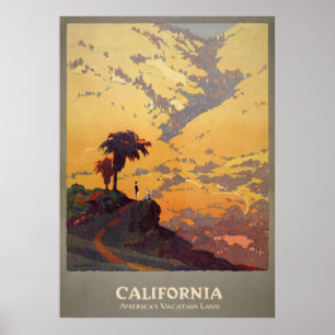 Kalifornien Amerika semesterland Poster