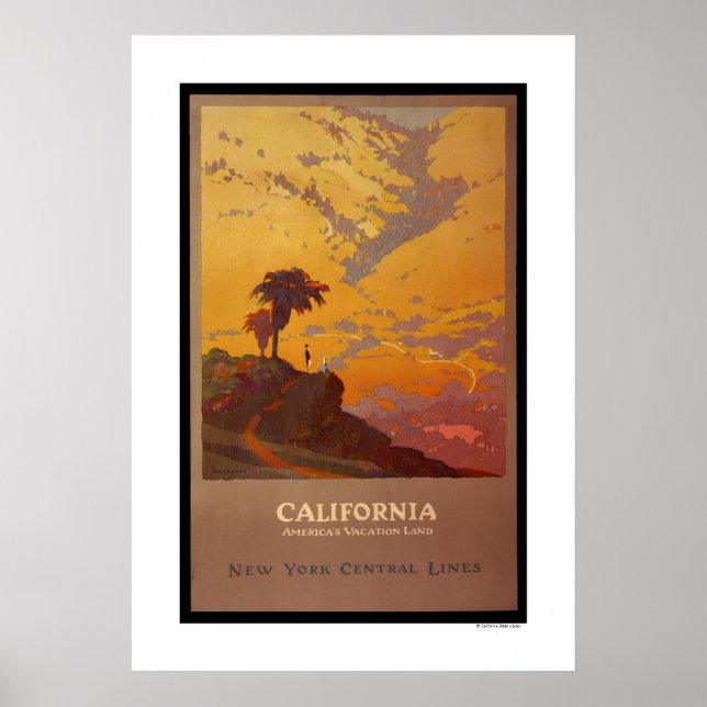 Kalifornien. Amerikanska vacationslandet Poster (Framsidan)