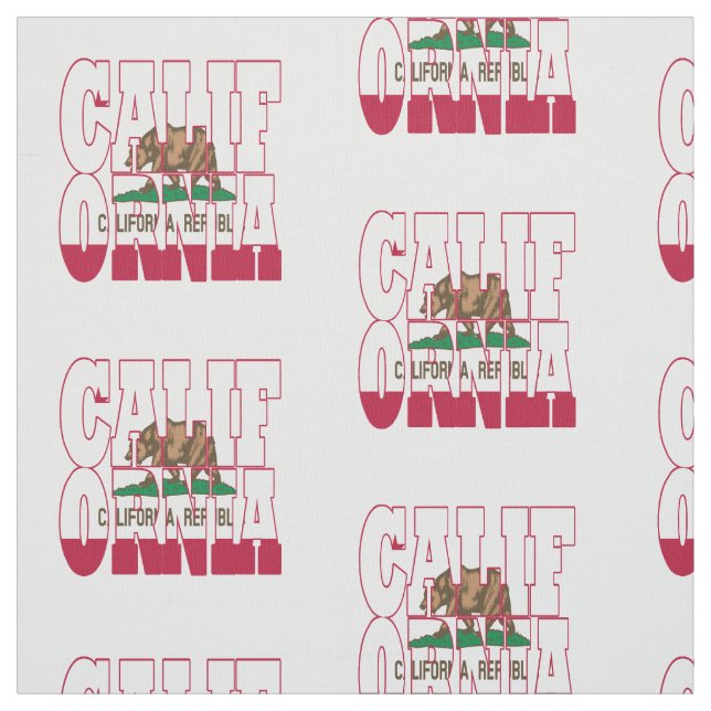 Kalifornien amerikanstatlig flagga tyg (Provkarta)