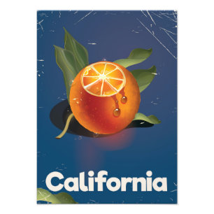 Kalifornien Apelsin Retro stil semesterplakat Fototryck