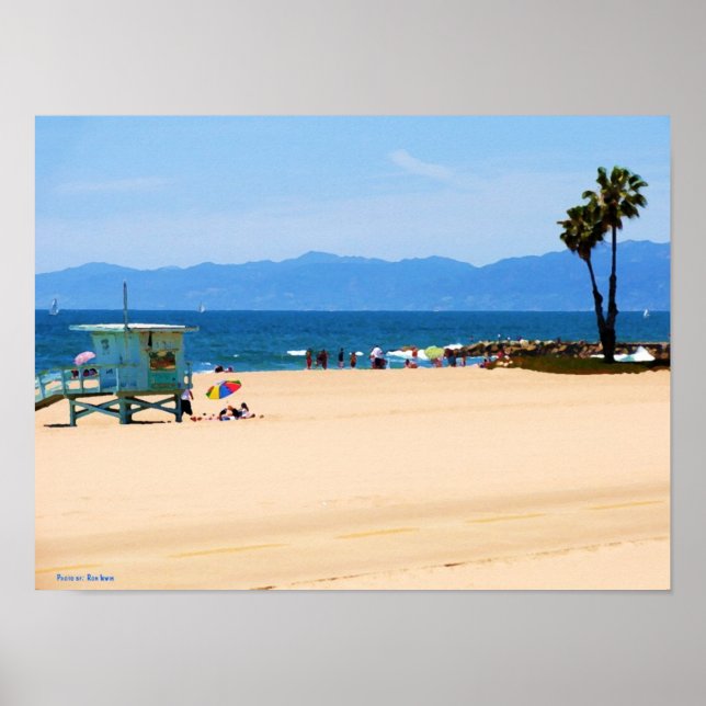 Kalifornien Beach Painting Poster (Framsidan)