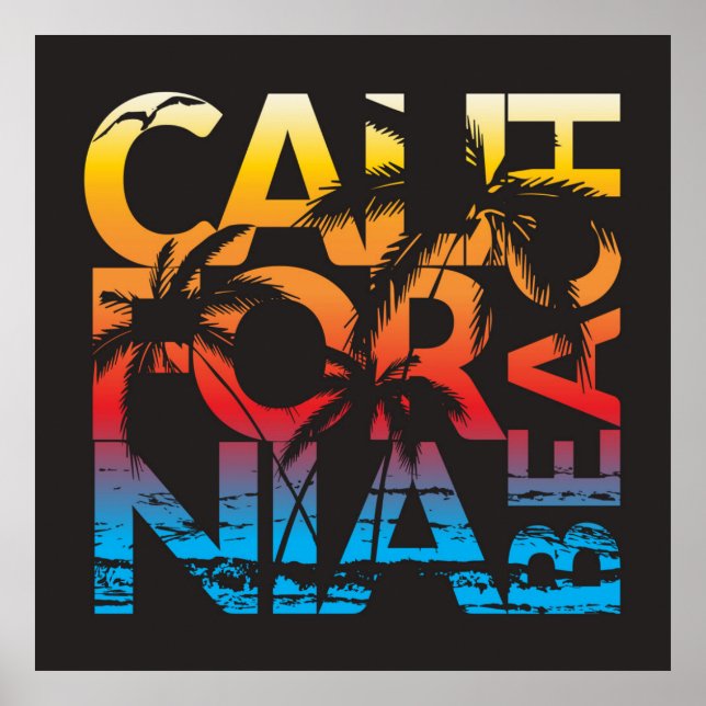 Kalifornien Beach Poster (Framsidan)