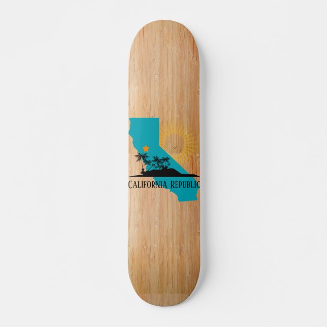 Kalifornien Beach Skateboard Bräda 20 Cm (Framsida)
