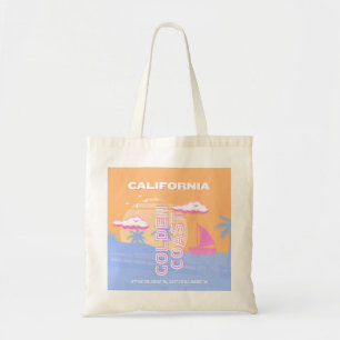 Kalifornien, Beach, Travel Art Tygkasse