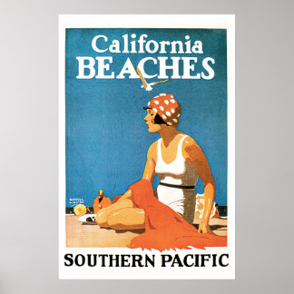 Kalifornien Beacher Vintage resor Poster