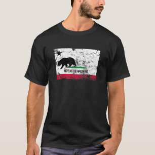 Kalifornien Bear är Flytta till Wyoming Funny Walk T Shirt