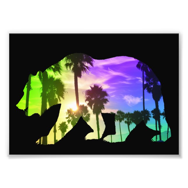 Kalifornien Bear Beach Ligcape Handflatan Sol Fototryck (Framsidan)