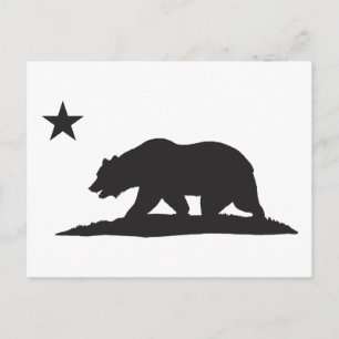 Kalifornien Bear - Black Vykort