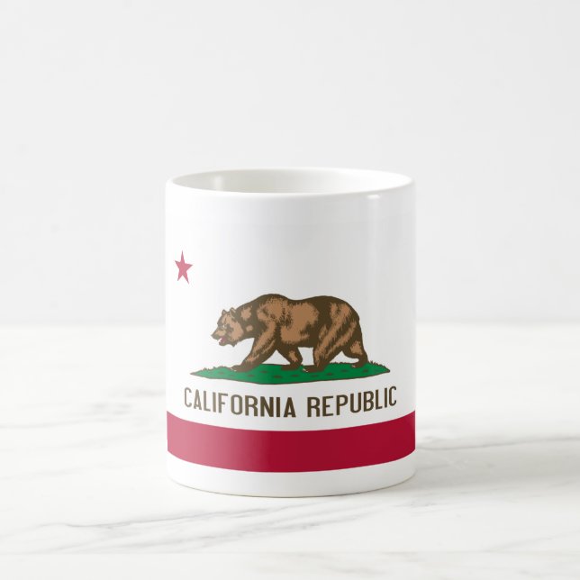 Kalifornien Bear Flagga: Cali Golden State Kaffemugg (Center)