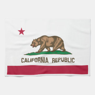 Kalifornien Bear Flagga: Cali Golden State Kökshandduk