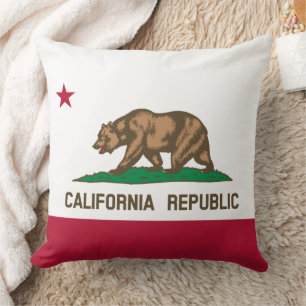 Kalifornien Bear Flagga: Cali Golden State Kudde