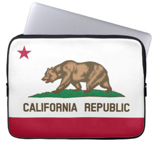 Kalifornien Bear Flagga: Cali Golden State Laptop Fodral