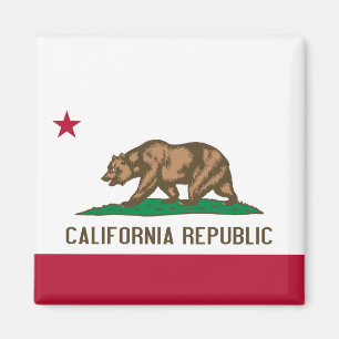 Kalifornien Bear Flagga: Cali Golden State Magnet
