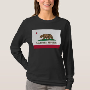 Kalifornien Bear Flagga: Cali Golden State T Shirt