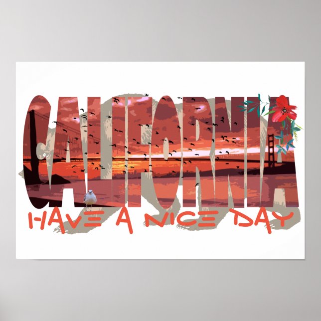 Kalifornien Bear Poster (Framsidan)