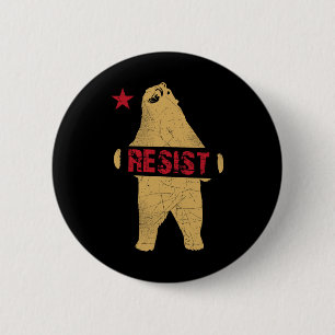 Kalifornien Bear Shirt Resist Knapp