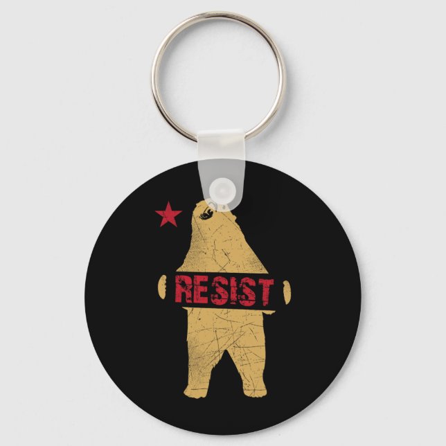 Kalifornien Bear Shirt Resist Nyckelring (Framsida)