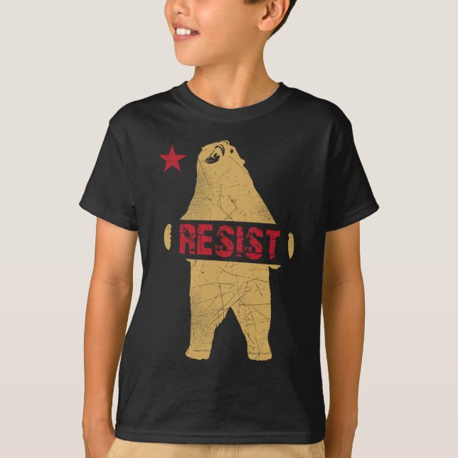 Kalifornien Bear Shirt Resist T Shirt (Framsida)