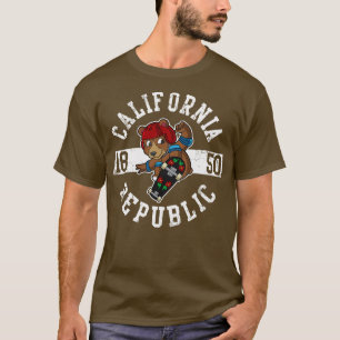 Kalifornien Bear Skater Skateboard T Shirt