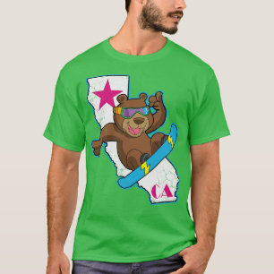 Kalifornien Bear Snowboarder Snowboarder T Shirt