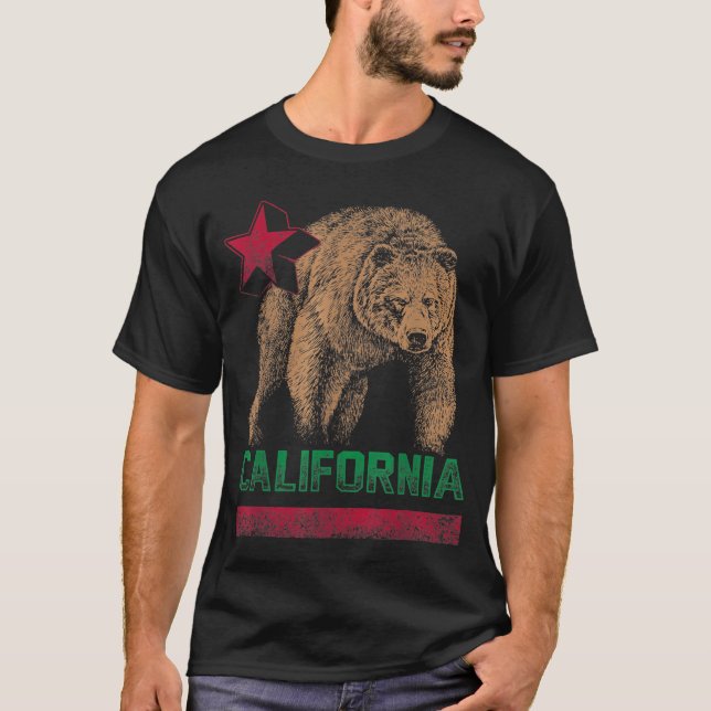Kalifornien Bear T Shirt (Framsida)