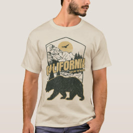 Kalifornien Bear utomhus Wilderness Camping Hiking T Shirt