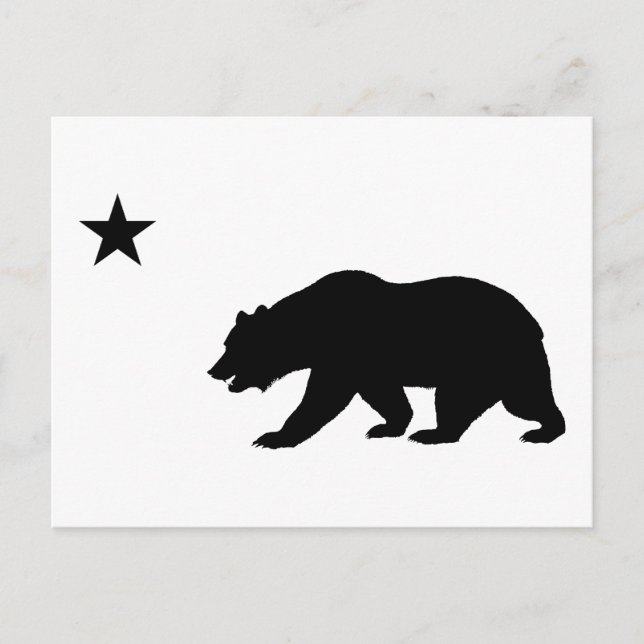 Kalifornien Bear Vykort (Framsida)
