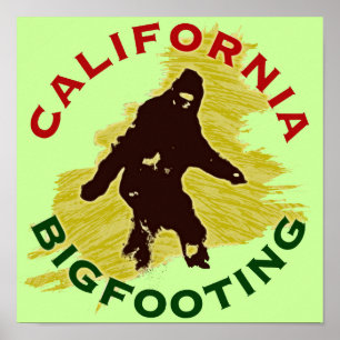 Kalifornien Bigfooting Poster