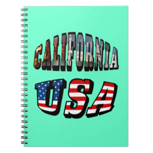 Kalifornien Bild och USA flagga Anteckningsbok