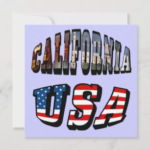 Kalifornien Bild och USA flagga Inbjudningar