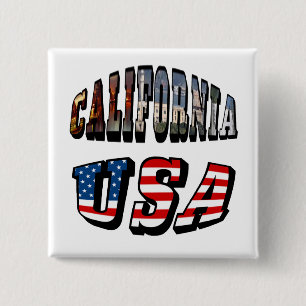 Kalifornien Bild och USA flagga Knapp