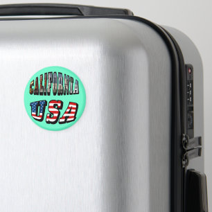 Kalifornien Bild och USA flagga Magnet