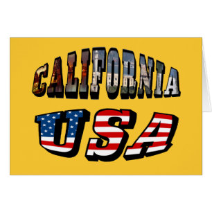 Kalifornien Bild och USA flagga OBS Kort