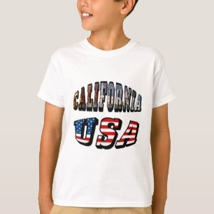Kalifornien Bild och USA flagga T Shirt