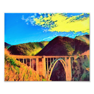 Kalifornien - BIXBY BÄCK - Bridge Fototryck