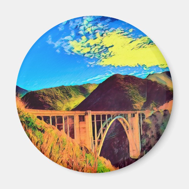 Kalifornien - BIXBY BÄCK - Bridge Magnet (Framsidan)