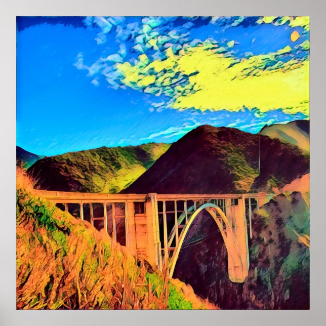 Kalifornien - BIXBY BÄCK - Bridge Poster (Framsidan)