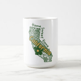 Kalifornien blomdoodles kaffemugg