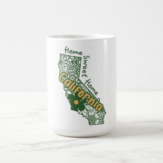 Kalifornien blomdoodles kaffemugg (Center)