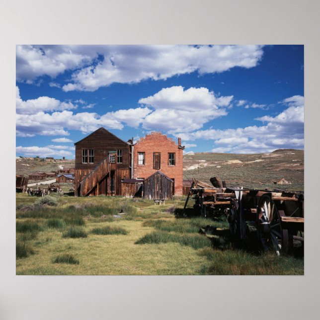Kalifornien, Bodie State Historic Park, En gammal Poster (Framsidan)