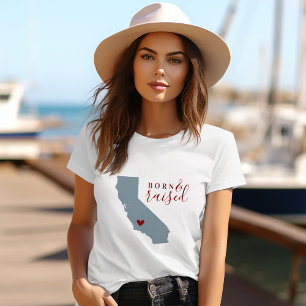 Kalifornien Born and Razed   Redigerbart Färg-till T Shirt