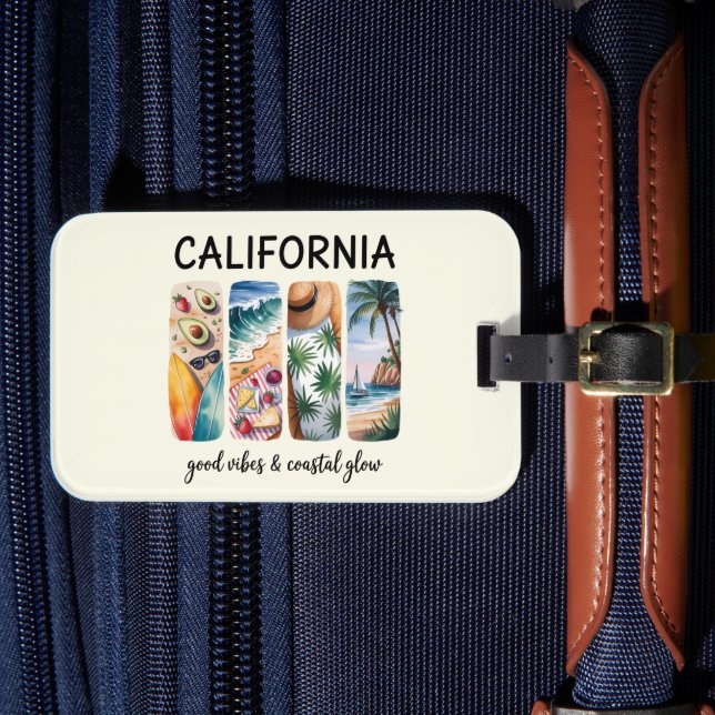 Kalifornien - Bra Vibes och kustglöd Bagagebricka (Framsida Insitu 4)
