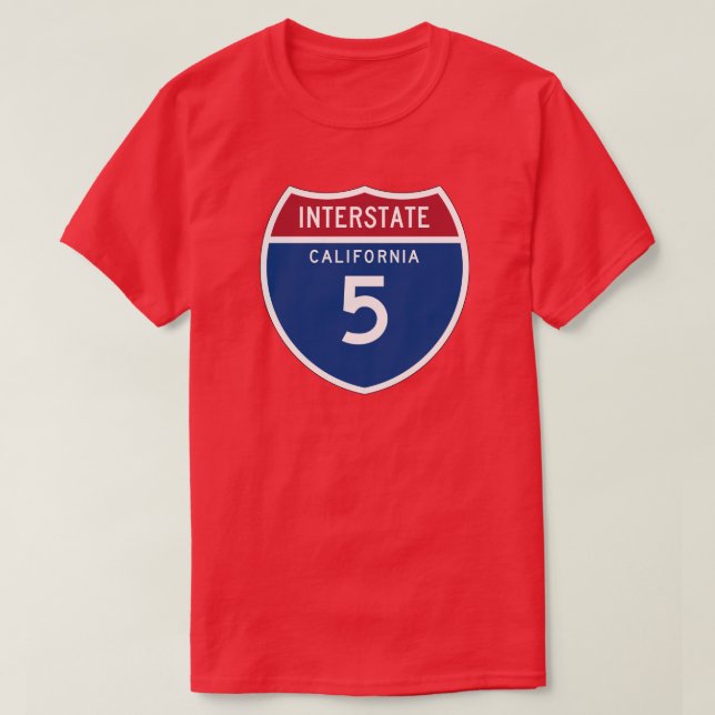 Kalifornien CA I-5 skyddar den Interstate Tröja (Design framsida)