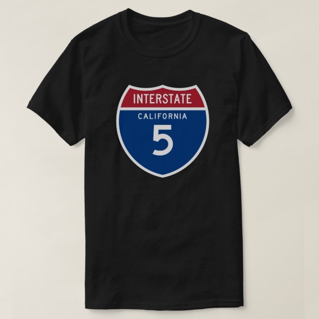 Kalifornien CA I-5 skyddar den Interstate Tröja (Design framsida)