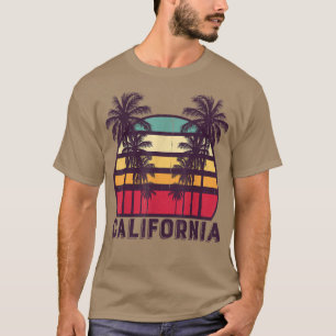 Kalifornien CA Retro 70s Vintage Skyline Surfa Tee