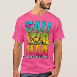 Kalifornien Cali Life Bear Cali Flagga T Shirt