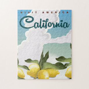 Kalifornien citroner Vintage resetryck. Pussel